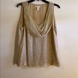 Lovely beige and gold blouse.